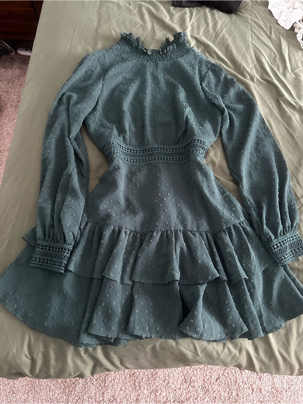 Showpo Ruffle Tiered Long Sleeve Dress